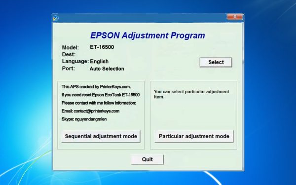 Epson ET16500 Adjustment Program